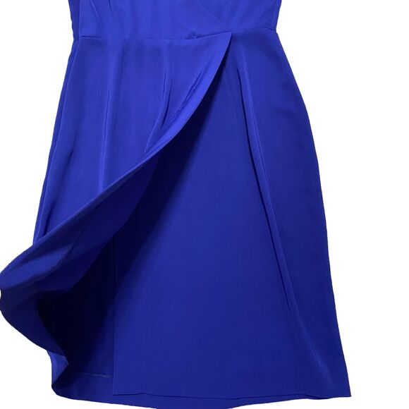 Sonia Rykiel Dress Knee Length M Cobalt Blue Cap Sleeve Open Back Cocktail - Picture 4 of 9